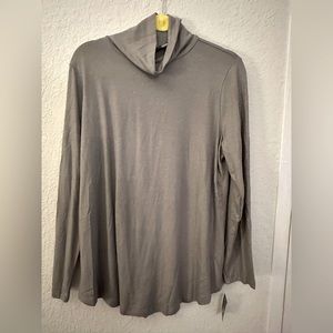 JM Collection long-sleeve turtle neck blouse with some bling!